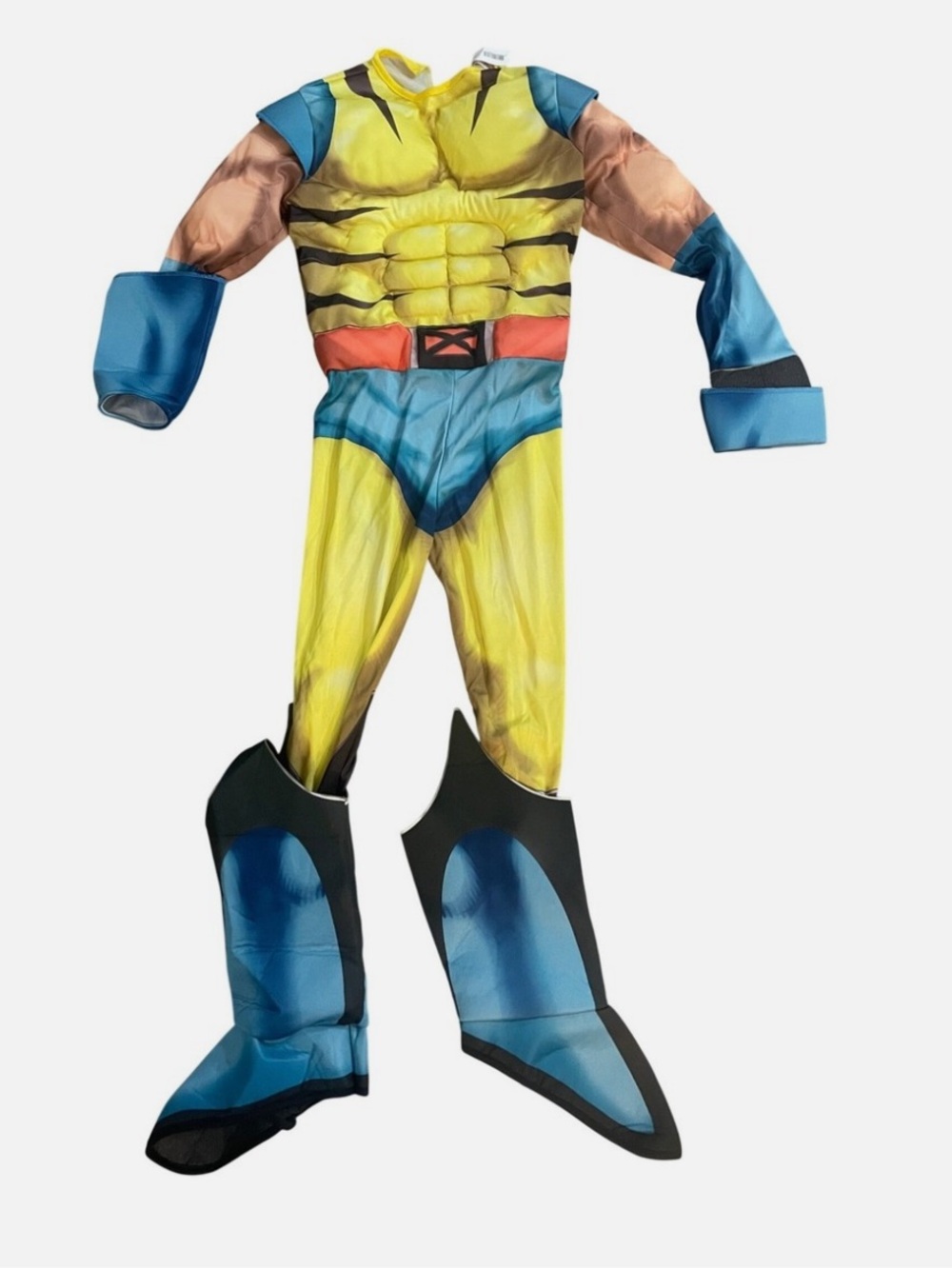 Marvel Wolverine X-Men Muscle Chest Costume Rubies Mens Large Yellow Jumpsuit